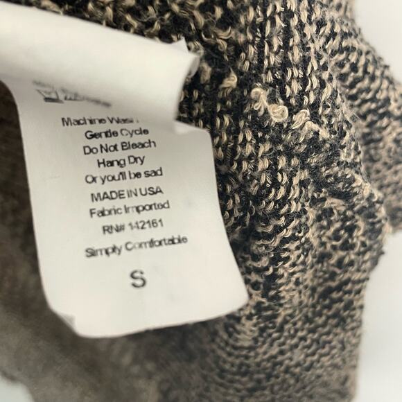 LuLaRoe Cardigan Sweater Knitted Fully Opened Long Sleeve Brown Black Size S - Picture 6 of 10